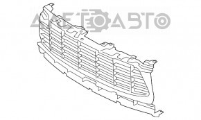 Решетка переднего бампера центр Porsche Macan 15-18 без парктроников