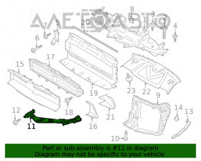 Suport de montare a intercoolerului stânga pentru Porsche Macan 15-18 2.0T, 3.0T, 3.6T