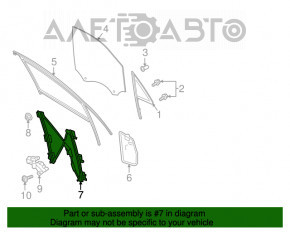 Стеклоподъемник механизм передний левый Porsche Macan 15-18