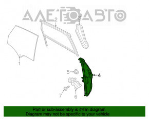 Mecanismul de ridicare a geamului din spate dreapta pentru Porsche Macan 15-18.