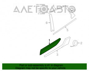 Capac usa spate inferioara stanga Porsche Macan 15-18, carbon lucios, zgarieturi, nisip