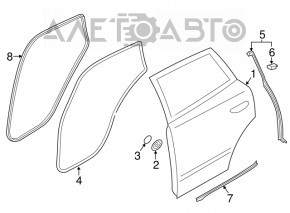 Garnitura usi spate dreapta Porsche Macan 15 - nou original OEM