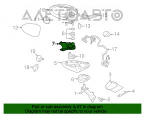 Oglindă laterală stângă Porsche Macan 15- 13 pini, argintie, semnalizare, iluminare