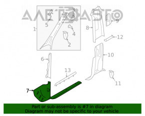 Capac prag fata stanga Porsche Macan 15-18, neagra