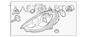 Far stânga față asamblată Porsche Macan 15-18 cu xenon, fără spălător, adaptiv