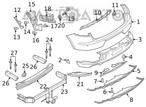 Lampa spate dreapta pentru bara de protectie Porsche Macan 15-18