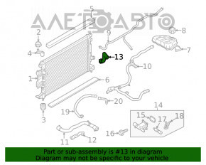 Furtunul de răcire inferior Ford Escape MK3 17-19 2.0T