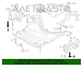 Болт крепления переднего подрамника 8шт Porsche Macan 15- 100мм