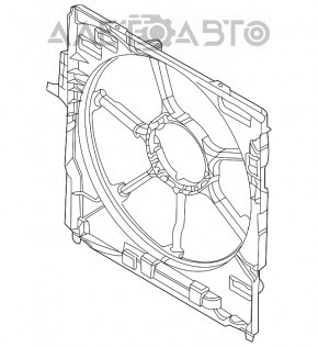 Диффузор кожух радиатора голый BMW X5 F15 14-18 N55 OEM