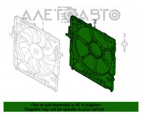 Difuzorul capacului radiatorului gol pentru BMW X5 F15 14-18 N55