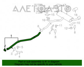 Linia de evacuare intermediară a BMW X5 F15 14-18 N55