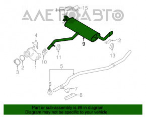 Silentioasa de la spate a tevii BMW X5 F15 14-18 N55 cu supapa