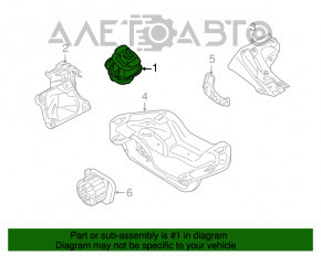 Подушка двигателя правая BMW X5 F15 14-18 N55