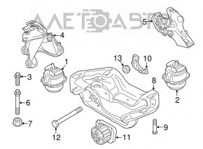 Suport motor stânga pentru pernă BMW X5 F15 14-18 N55