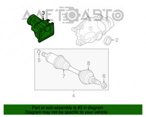 Кронштейн переднего редуктора BMW X5 F15 14-18 N55 AWD