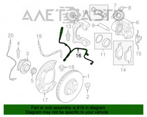 Senzor de uzură a placuțelor de frână față stânga pentru BMW X5 F15 14-18