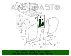 Capacul stâlpului central al centurii superioare stânga Lexus RX300 RX330 RX350 RX400h 04-09 bej, sub chimic