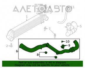 Tubul de evacuare stânga pentru Ford Escape mk3 17-19 2.0T cu supapă