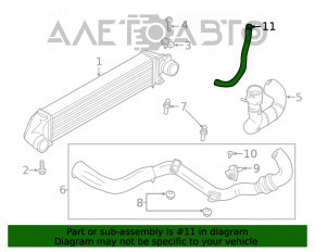 Furtunul de admisie stânga pentru Ford Escape mk3 17-19 2.0T către filtru