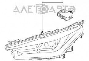 Farul din față dreapta asamblat Infiniti QX50 19- LED nisip