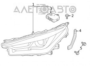 Farul din față dreapta asamblat Infiniti QX50 19- LED nisip