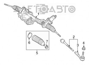 Рулевой наконечник правый BMW 335i e92 07-13