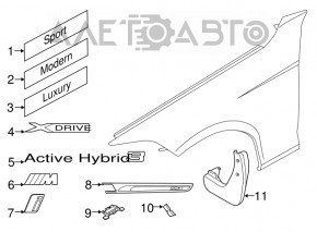 Эмблема надпись "M" крыла передняя правая BMW X5 F15 14-18