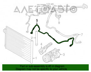 Трубка кондиционера конденсер-компрессор BMW X5 F15 14-18 N55
