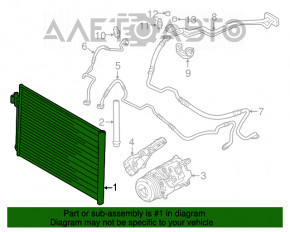 Radiatorul condensatorului de aer condiționat pentru BMW X5 F15 14-18 N55