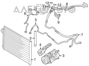 Condensator radiator aer conditionat BMW X5 F15 14-18 N55 nou original OEM