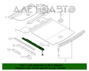 Capacul portbagajului dreapta Audi Q5 80A 18- gri.