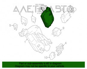 Blocul de siguranțe pentru portbagajul Audi Q5 8R 09-17 negru