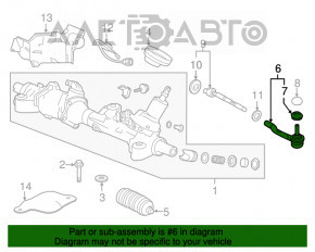 Capăt de direcție stânga pentru Honda Accord 13-17, nou, neoriginal, CTR.