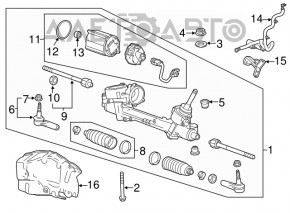 Bară de direcție dreapta Chevrolet Impala 14-20 nouă, neoriginală CTR.