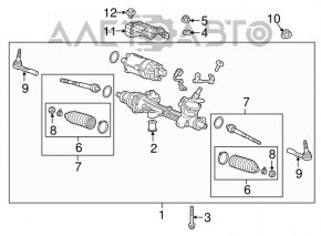 Рулевая тяга правая Chevrolet Cruze 16- CTR