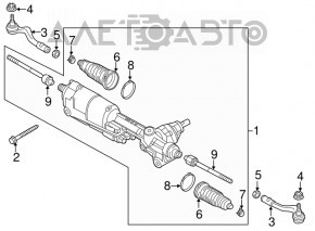 Bară de direcție stânga Audi A5 F5 17- nou aftermarket CTR