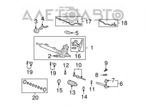 Bară de direcție dreapta pentru Acura MDX 07-13, nouă, neoriginală, CTR