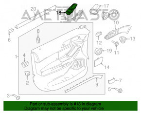 Накладка управления стеклоподъемниками передняя левая Ford Explorer 16-19 рест, надлом креп