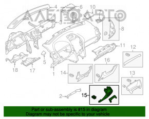 Capacul panoului frontal stânga Ford Explorer 16-19 bej, zgârietură