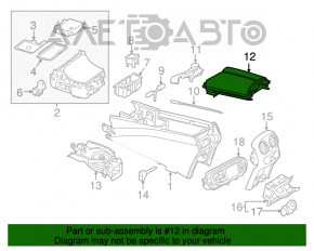 Brațul de cot Mercedes GLC 16-19 piele neagră