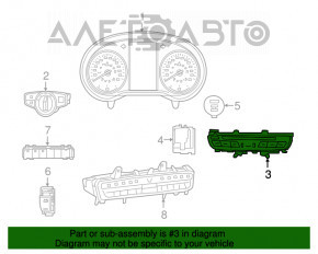 Panoul de control central al Mercedes GLC 16-19 pentru schimbătorul de discuri.