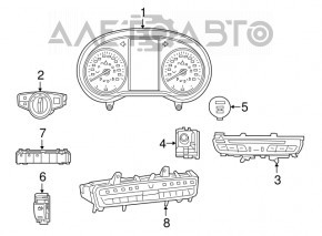 Panoul de control central al Mercedes GLC 16-19 pentru schimbătorul de discuri.