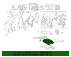 Scaun de pasager Mercedes GLC 16-22 cu airbag, electric, încălzire, memorie, piele bej.