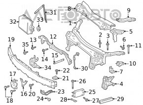 Intarire bara fata Mercedes GLC 300/350e/43 16-22 nou original OEM