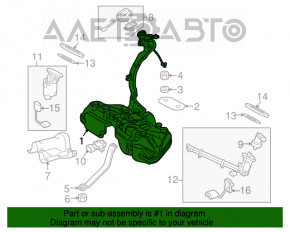 Rezervor de combustibil Mercedes GLC 300/43 16-19 2.0, 3.0