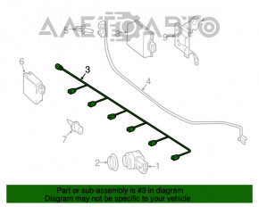 Montajul bumperului frontal pentru Mercedes GLC 300 16-19 cu senzori de parcare