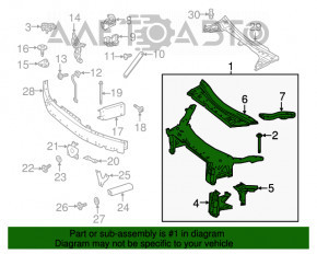 Televizor radiator Mercedes GLC 300/350e/43 16-22 asamblat