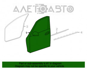 Дверь в сборе передняя правая Mercedes GLC 16-22 SUV