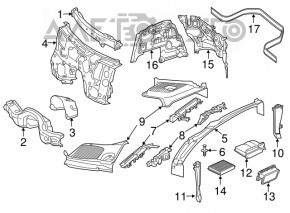 Grila stergatoarelor din plastic dreapta pentru Mercedes GLC 16-22