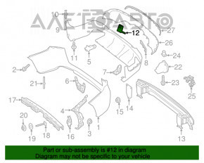 Capacul carligului de tractare pentru bara spate Mercedes GLC 300/350e/43 16-19 structura